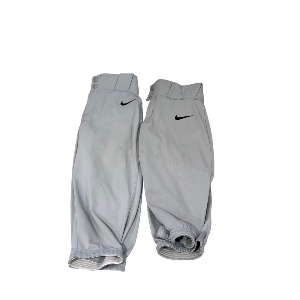 Nike Kids Grey Baseball Pants Team Engineered Small Elastic Cuffs